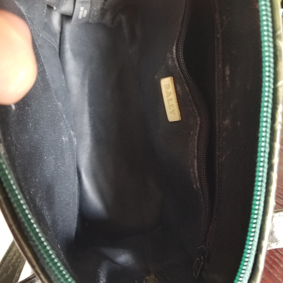 Vintage Bally croc green leather mini shoulder bag - Picture 12 of 12